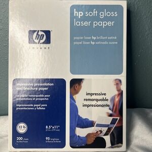 HP Soft Gloss Presentation Laser Paper 8.5 x 11" 200 Sheets 32 lb 95 Brightness